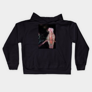PINK COCKATOO PARROT TROPICAL EXOTIC ABSTRACT PALM POSTER PRINT Kids Hoodie